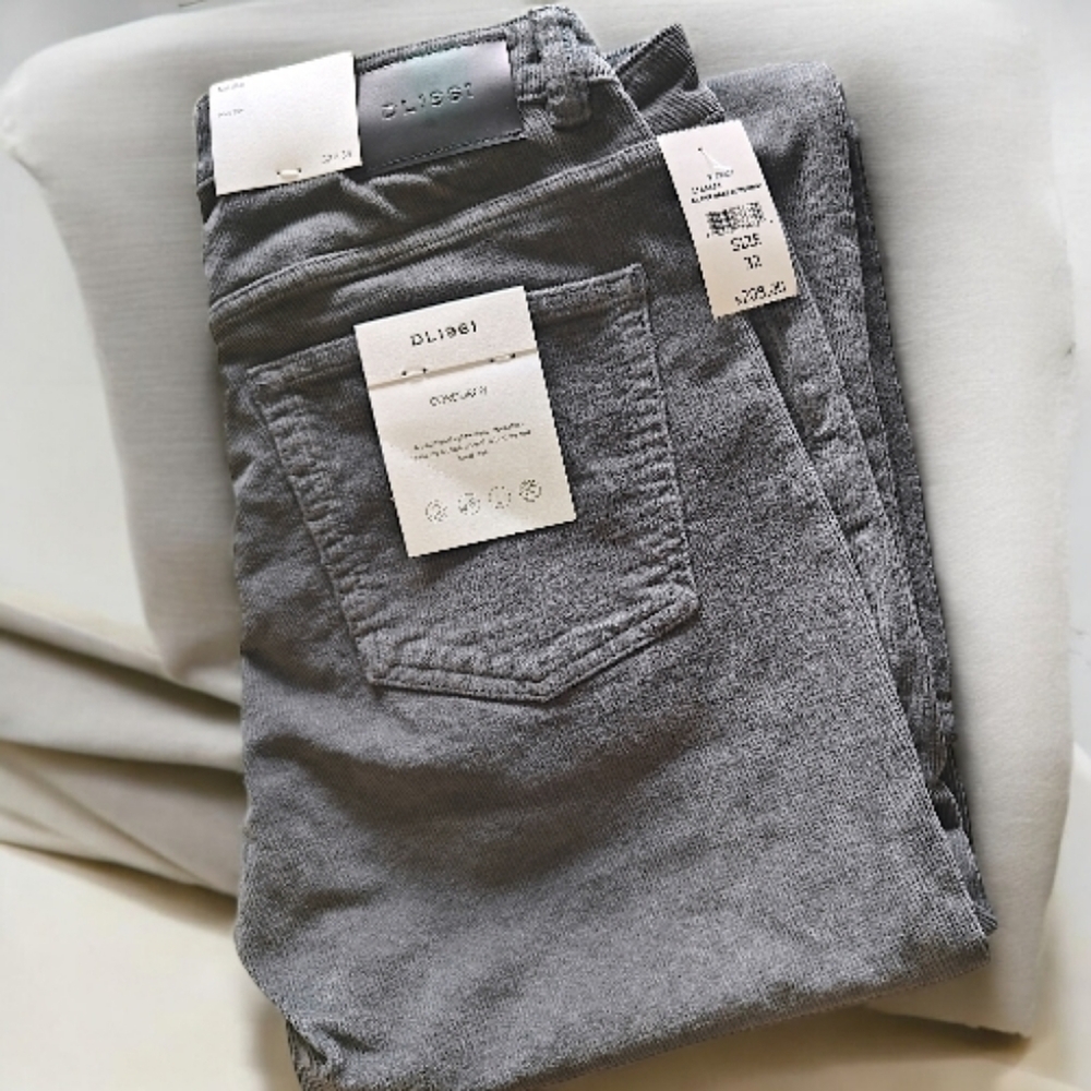 DL1961 Nick Corduroy Slim Jean In Shark Grey | Size 32 x 34 - Picture 3 of 7